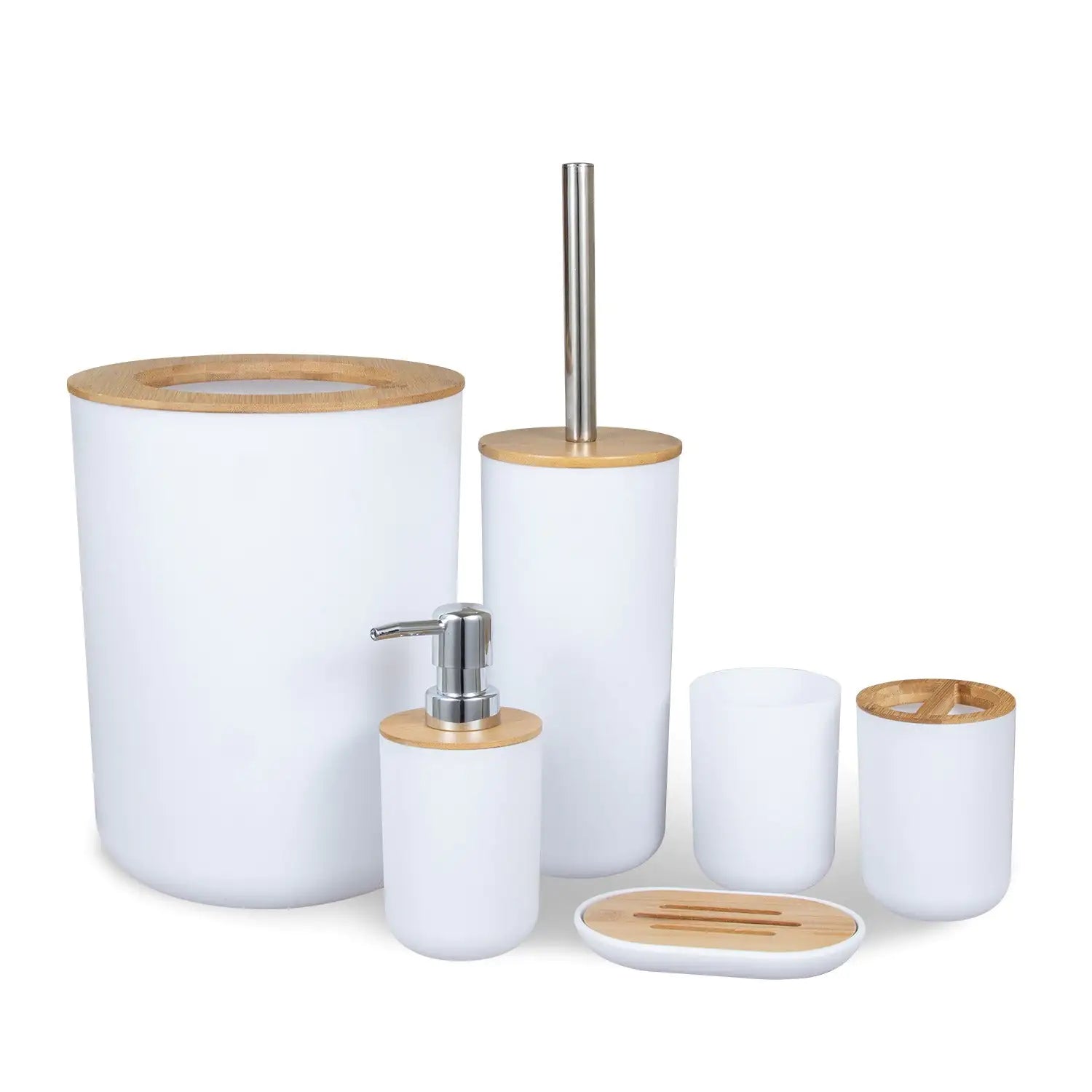 Bamboo Wood Bathroom Set