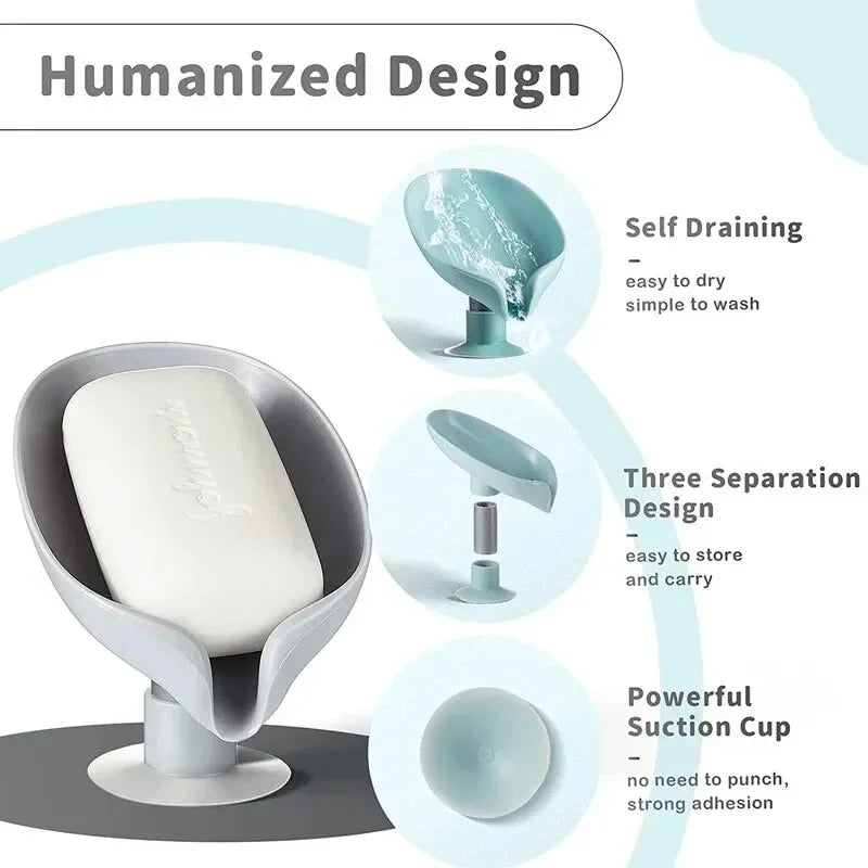 Drain Soap Holder Leaf Shape Soap Box