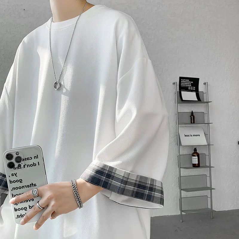 Oversized Plaid T-shirt