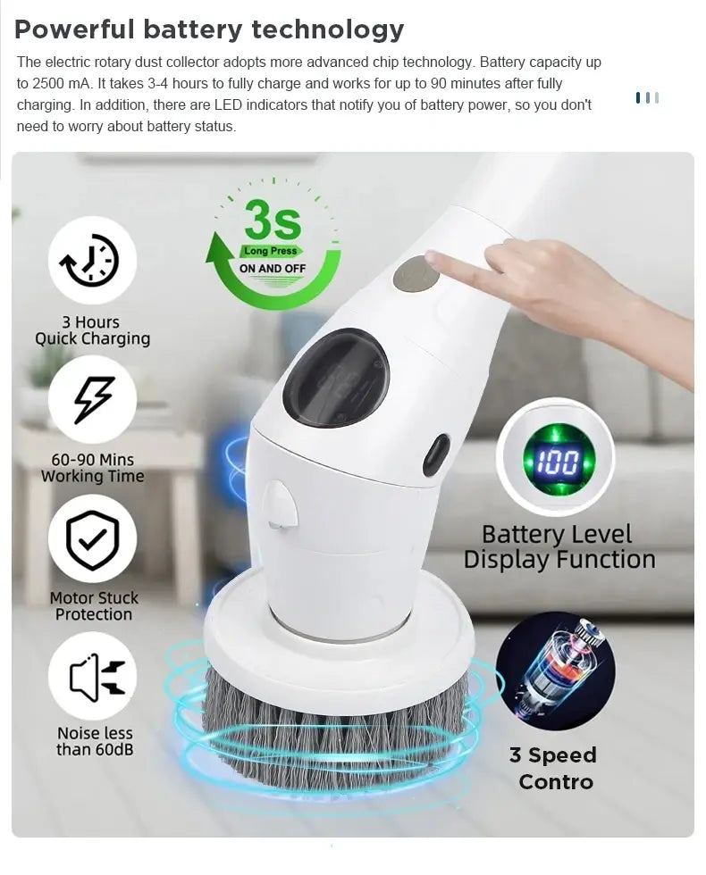 Cordless Powerful Spin Cleaning Brush