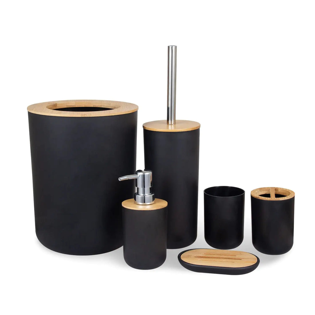 Bamboo Wood Bathroom Set