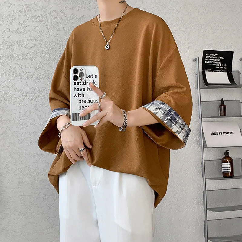 Oversized Plaid T-shirt