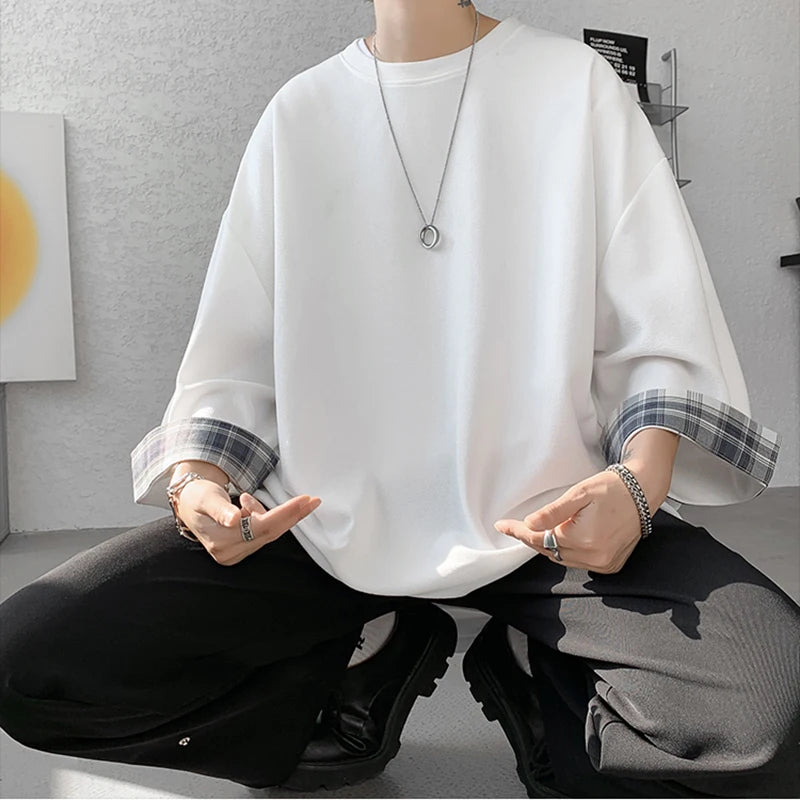 Oversized Plaid T-shirt