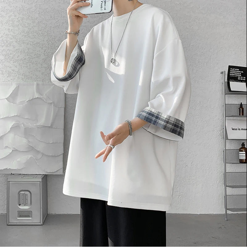 Oversized Plaid T-shirt
