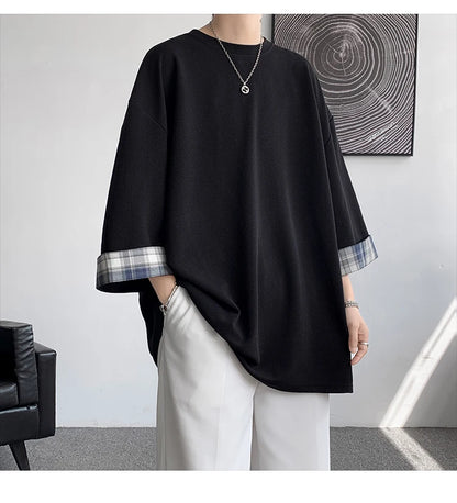 Oversized Plaid T-shirt