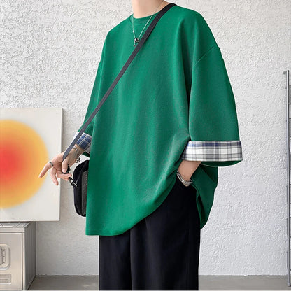 Oversized Plaid T-shirt